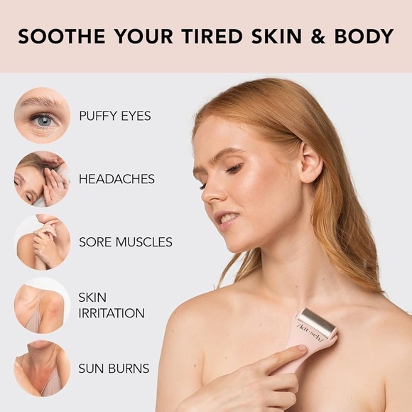 NWOT Kitsch Ice Roller for Face & Eye Puffiness Cold Skin Care Facial Massager - Picture 4 of 9